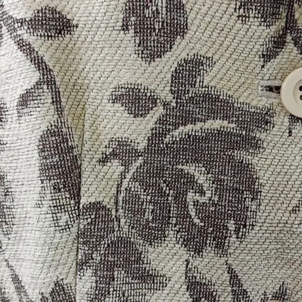 Denim & Co Corduroy blazer women's size medium floral tan - Picture 3 of 13